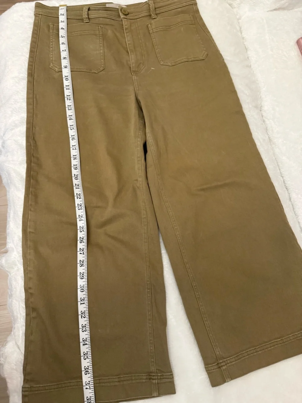 Everlane Olive High-Rise Wide Crop Pants - Picture 11 of 16